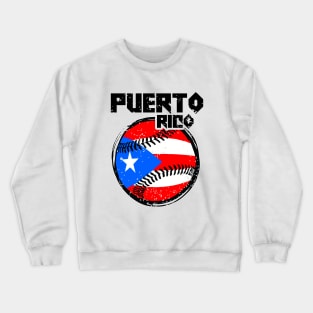 Puerto Rico 2024 Baseball Flag Pride PR Crewneck Sweatshirt